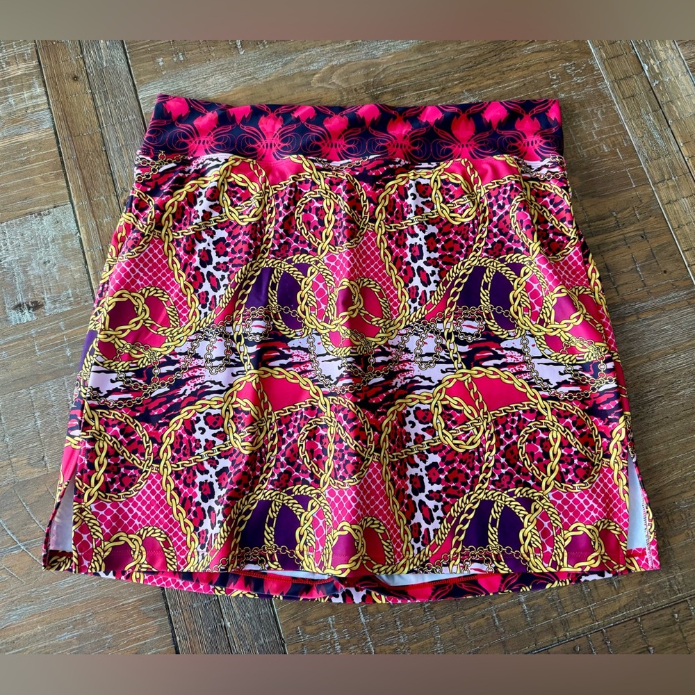 NEW Skort Obsession Vibrant Chain Print Skort, Size XL